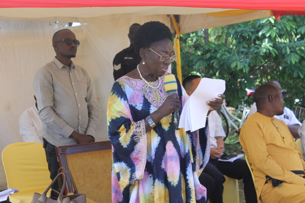 Rt. Hon. Rebecca Kadaga delivering a message on behalf of the Vice President, H. E Jessica Alupo