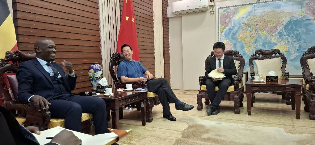 H.E. Zhang Lizhong, Chinese Ambassador to Uganda, together with Director General Mr. Mula Anthony